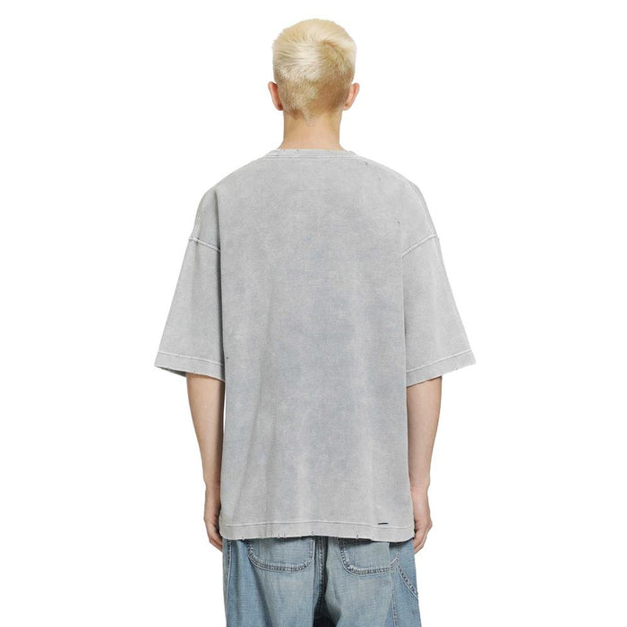 Maison Mihara Yasuhiro Bleached Thermal Short Sleeve T-Shirt Gray
