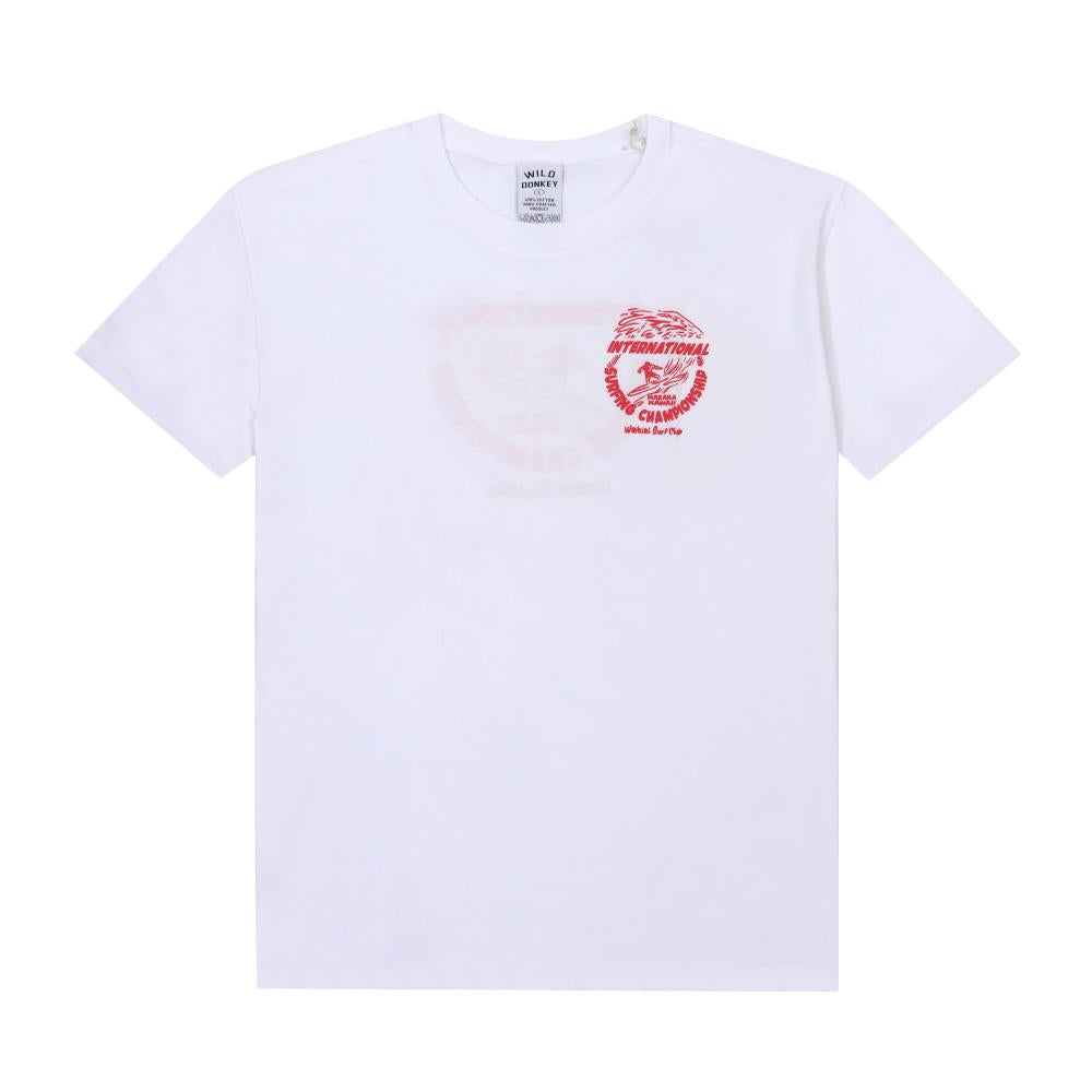 Wild Donkey White Graphic Print Short Sleeve T-Shirt Unisex