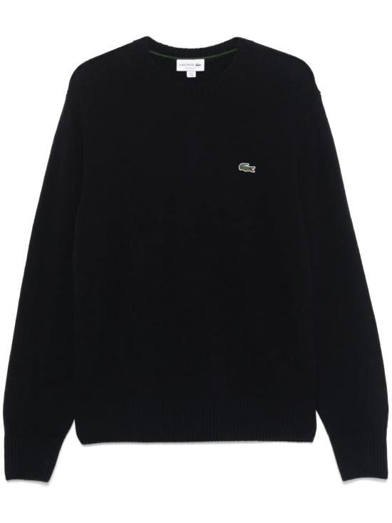 Lacoste Crewneck Knit Sweater for Men AH2916166 NAVY BLUE DOM