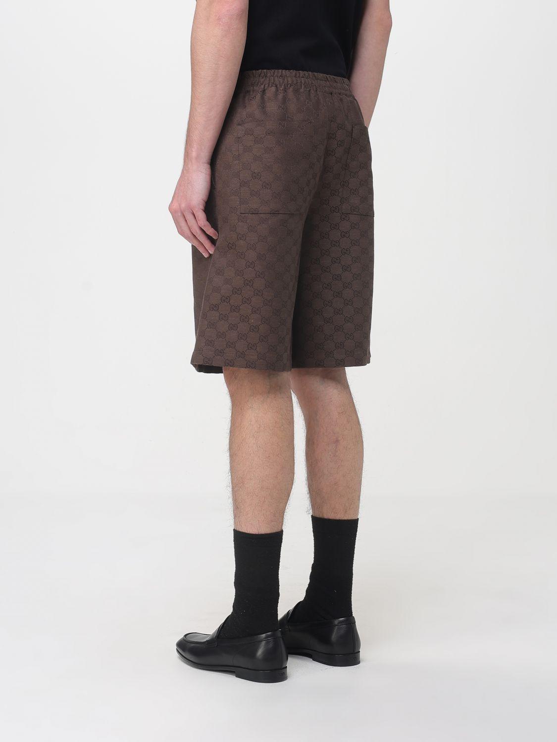 GUCCI Black Cotton Logo Drawstring Shorts