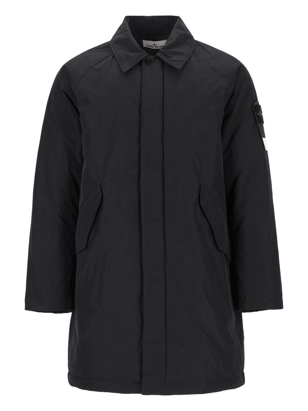 STONE ISLAND Black Down Puffer Jacket Men’s