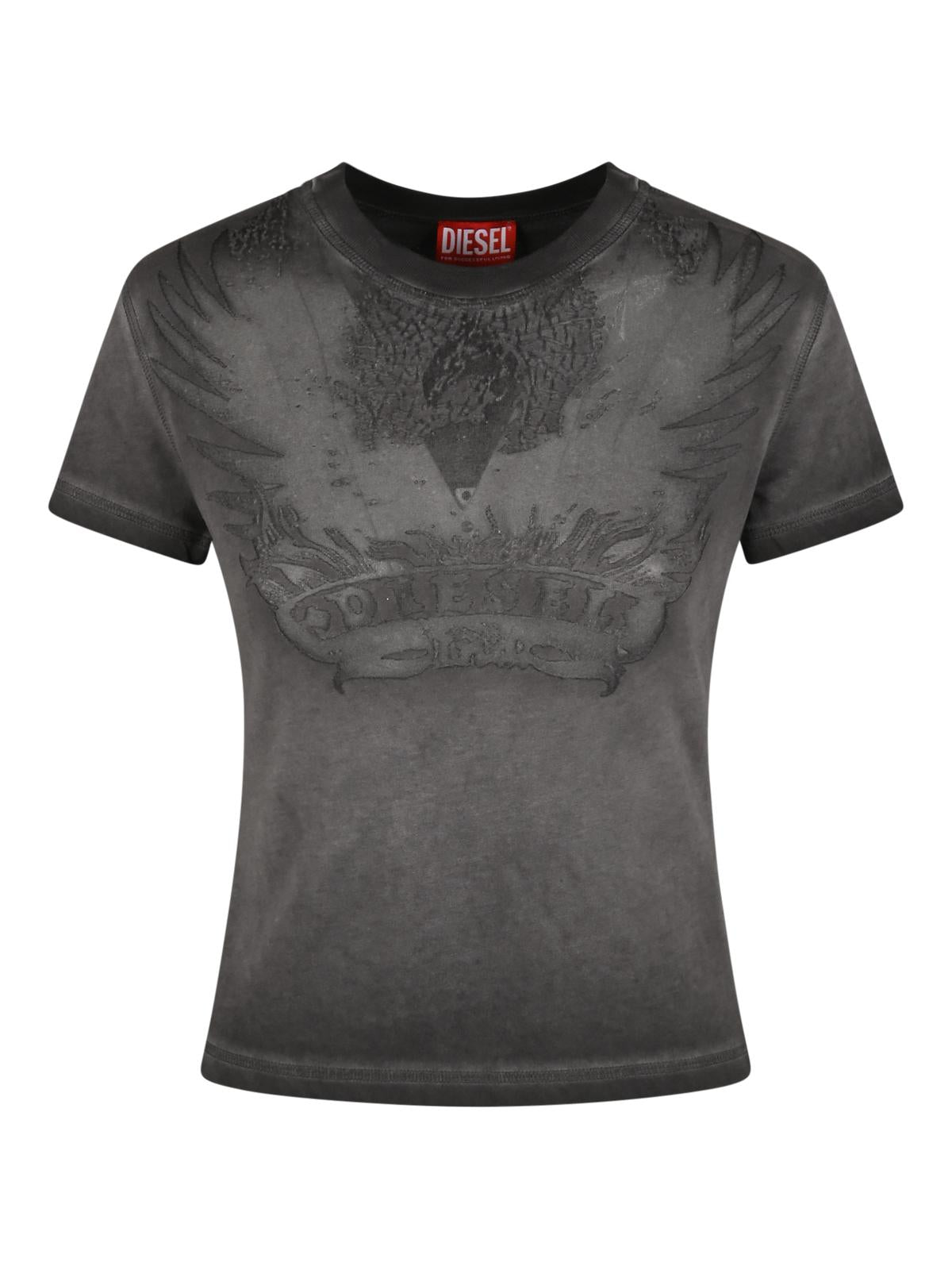 DIESEL Short Sleeve T-Shirt Women’s Black Cotton
