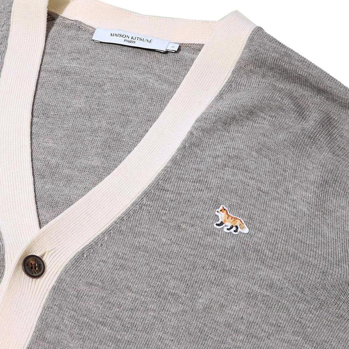 Maison Kitsune Bicolor Baby Fox Cardigan HU00542KT1036 H150