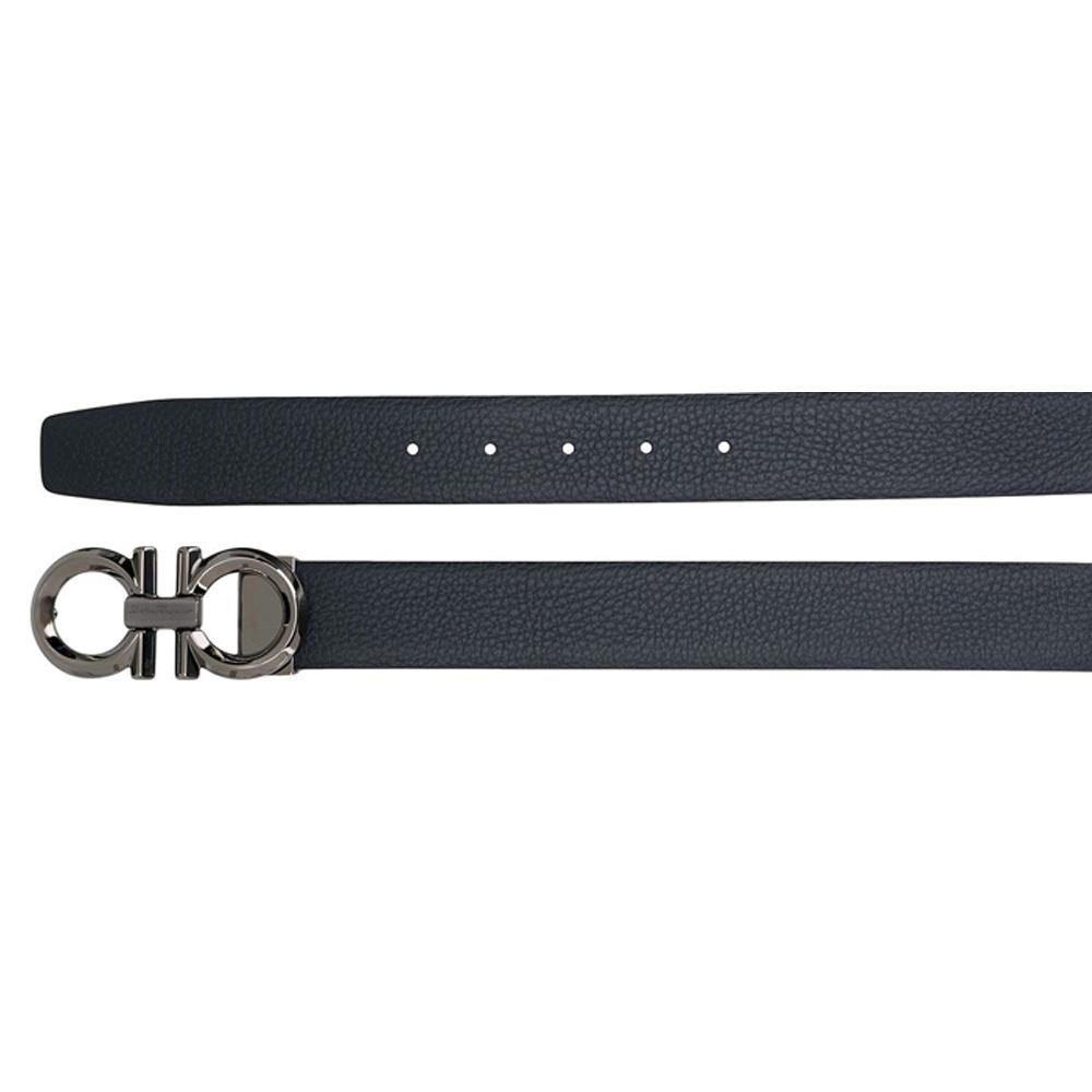 Ferragamo Double Gancini Reversible Leather Belt Black/Brown Men 67 9939 0735908