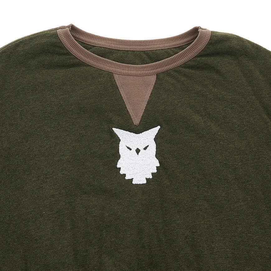 Maison Margiela Bird Patch Crewneck Sweatshirt for Men Navy Cotton