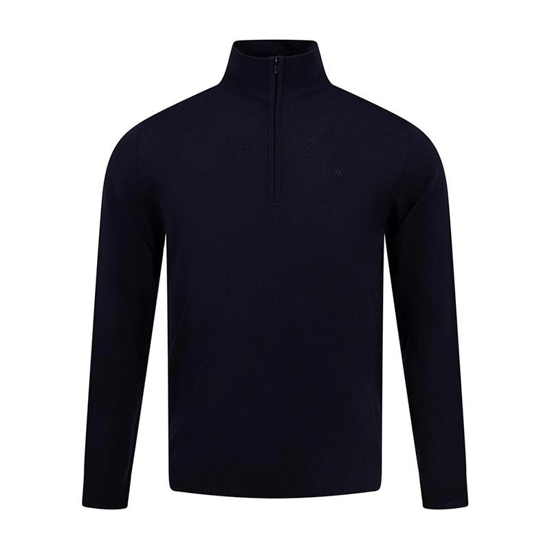 J LINDEBERG Kiyan Quarter Zip Navy Turtleneck Sweater FMKW11608 6855