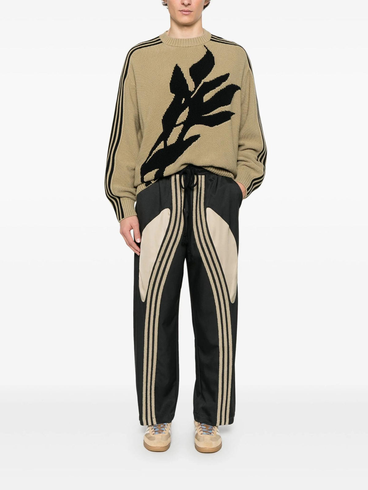 SONG FOR THE MUTE adidas collaboration hemp crewneck knit sweater JL7510