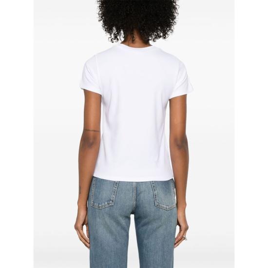 Alexander Mcqueen Short Sleeve T-Shirt Women’s White C 819193QLAEH9000 WHITE DOM