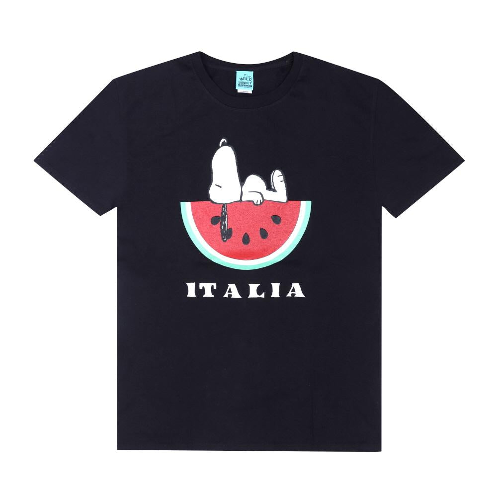 Wild Donkey Snoopy Graphic TITALIA Black Unisex Short Sleeve T-Shirt
