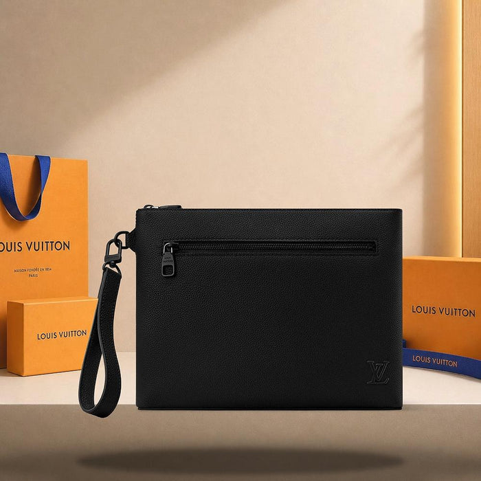 Louis Vuitton Takeoff Pouch Black Tote Bag for Men M25955
