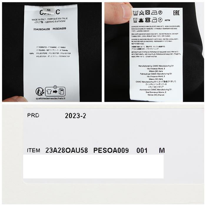 OAMC Ian Zip-Up Long Sleeve Shirt 28OAU58 PESOA009 001