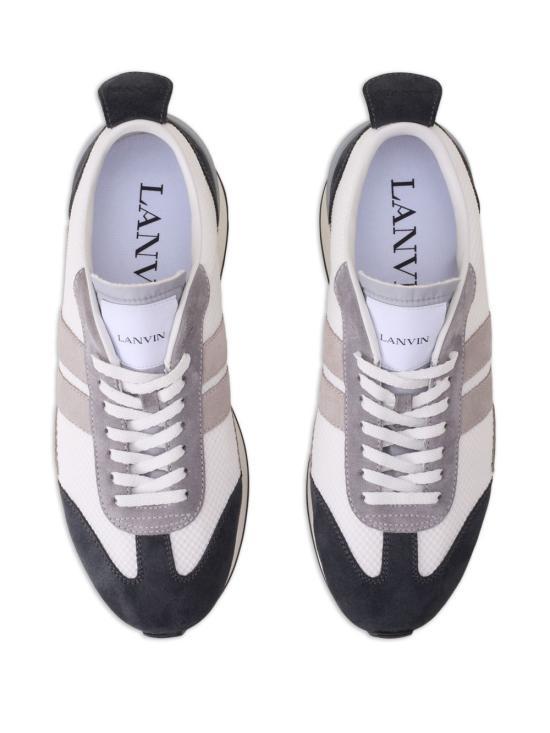 Lanvin Light Gray Dark Sneakers Mesh Low-Top Men's Shoes