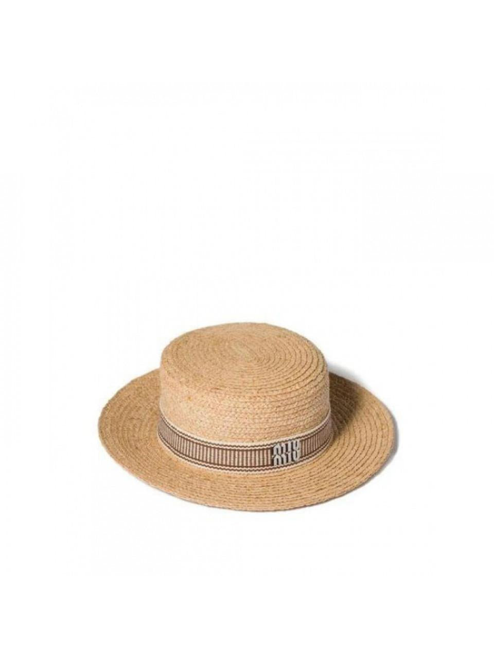 Miu Miu Raffia Hat 5HC117 2IH4 F0C4Z