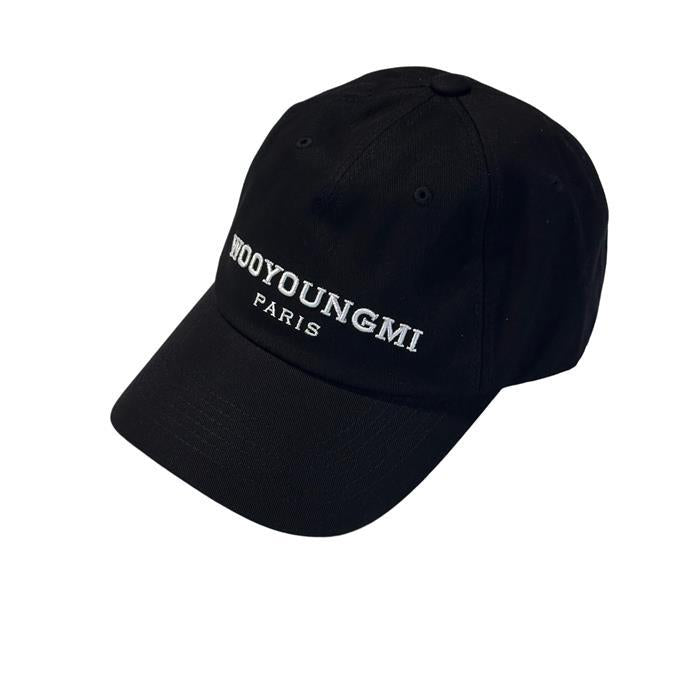WOOYOUNGMI Embroidered Black Cotton Baseball Cap W253AC52 661B