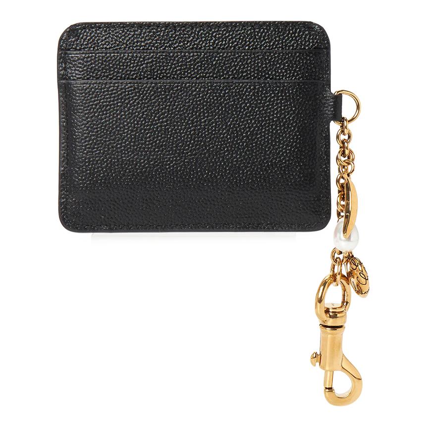 Chloe Black Leather Card Holder Wallet Unisex CH25AP977 Q12