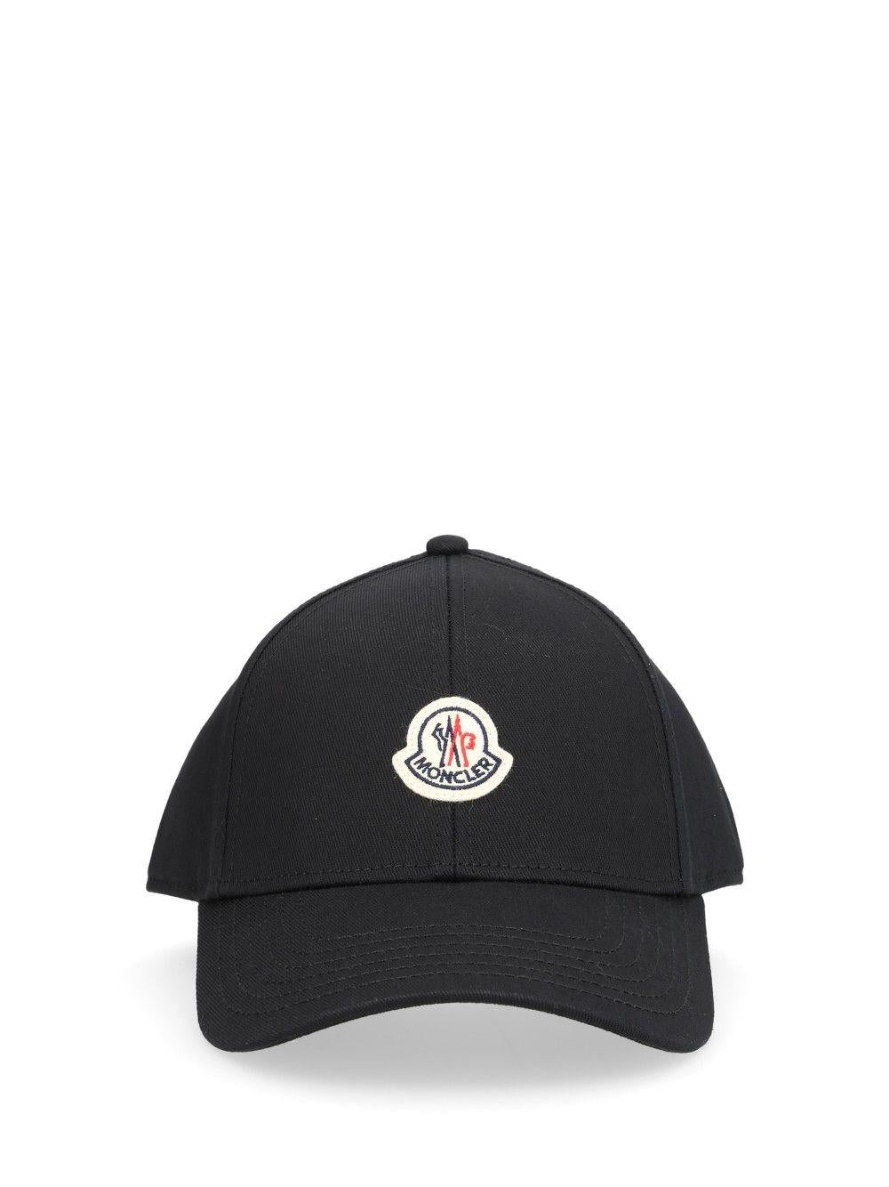 Moncler Black Cotton Baseball Cap