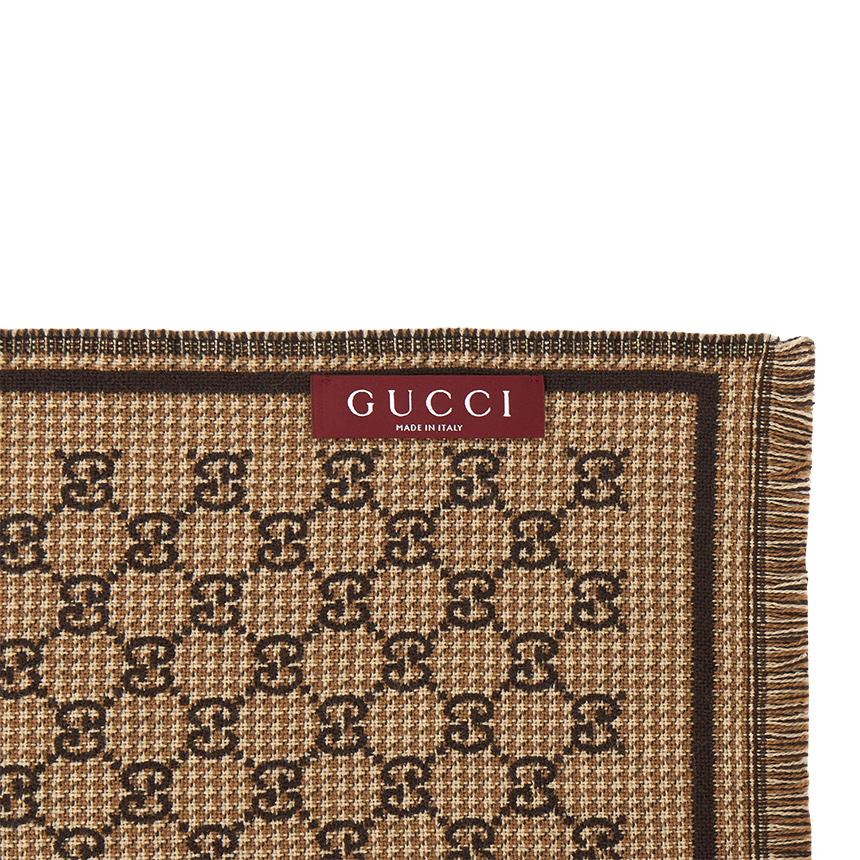 GUCCI Unisex GG Logo Wool Scarf 836264 4G386 2079