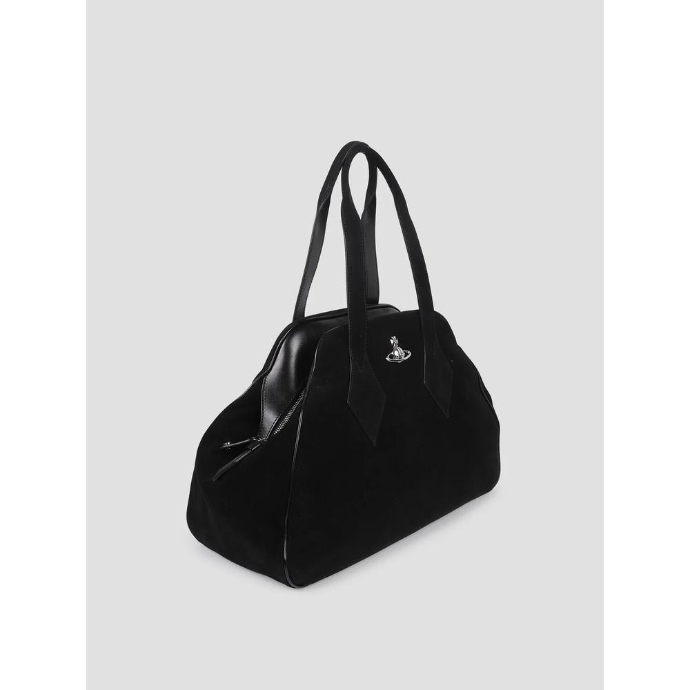 Vivienne Westwood Black Leather Yasmin Large Tote Bag