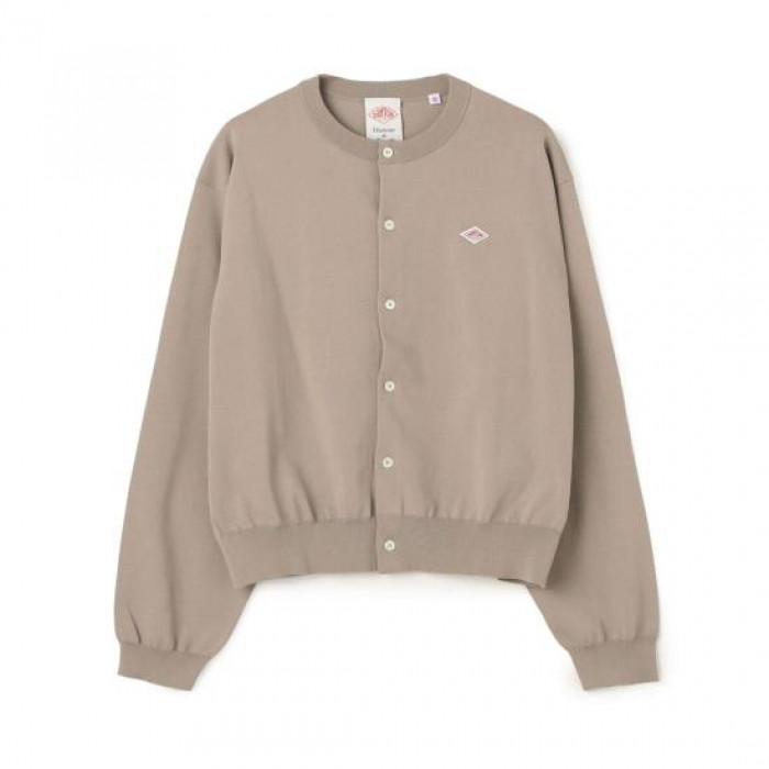 DANTON Jersey Knit Crew Neck Cardigan DTD0137 YSD GREY
