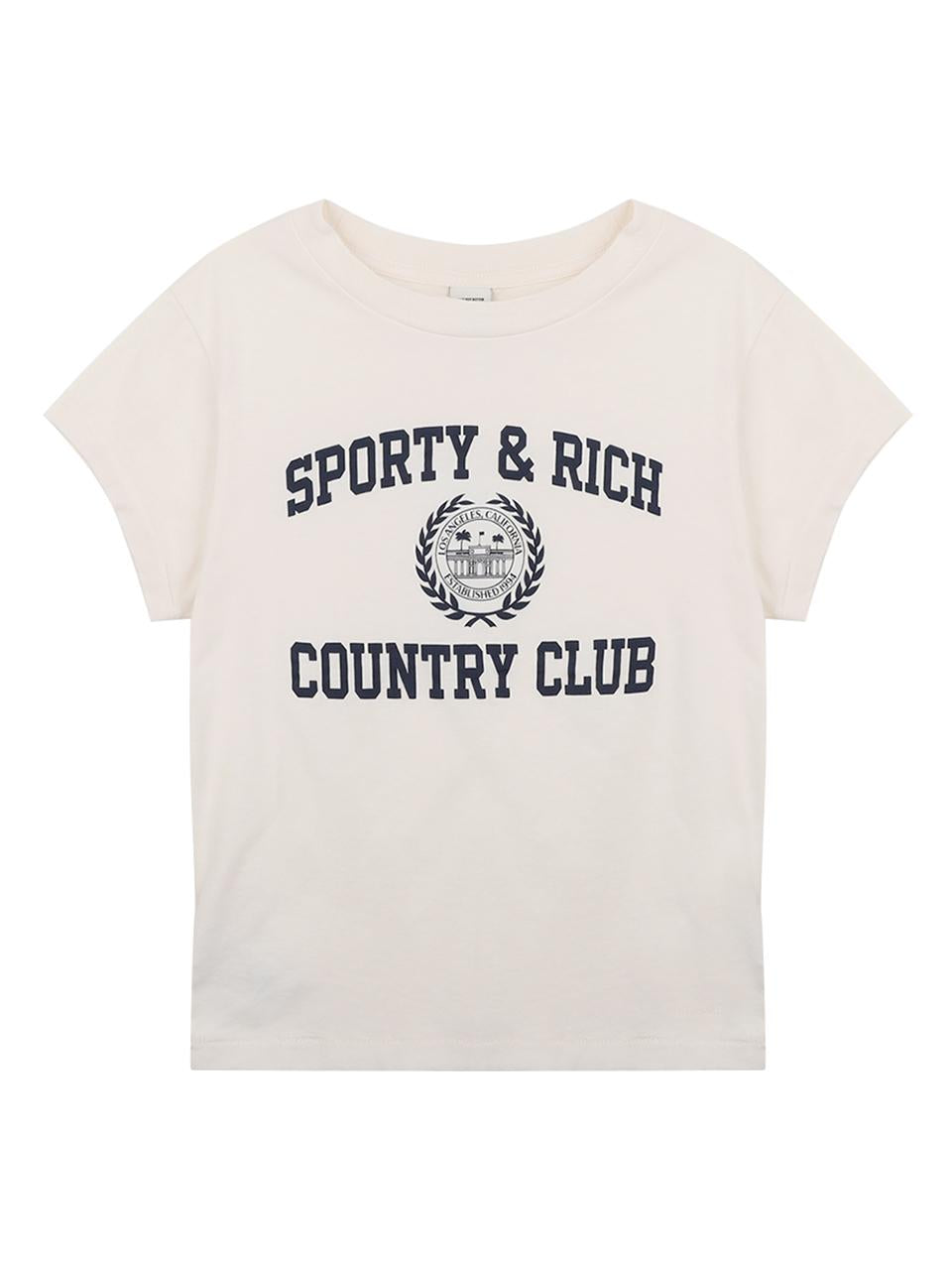 SPORTY&RICH Front Logo Slim T-Shirt White Women’s Top TO11176218 WH37