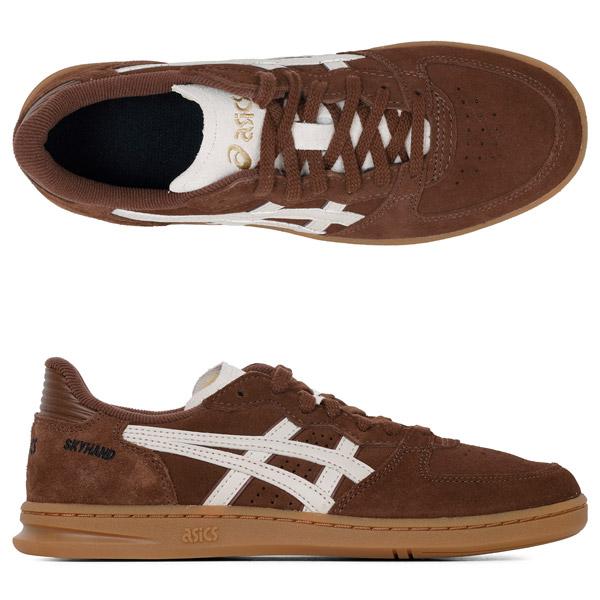 Asics Reddish Brown Oatmeal Skyhand OG Low-Top Sneakers 1203A452 200