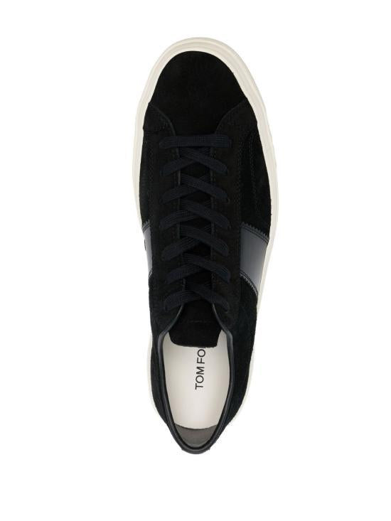 TOM FORD Black Leather Low-Top Sneakers J0974LCL032NNWB