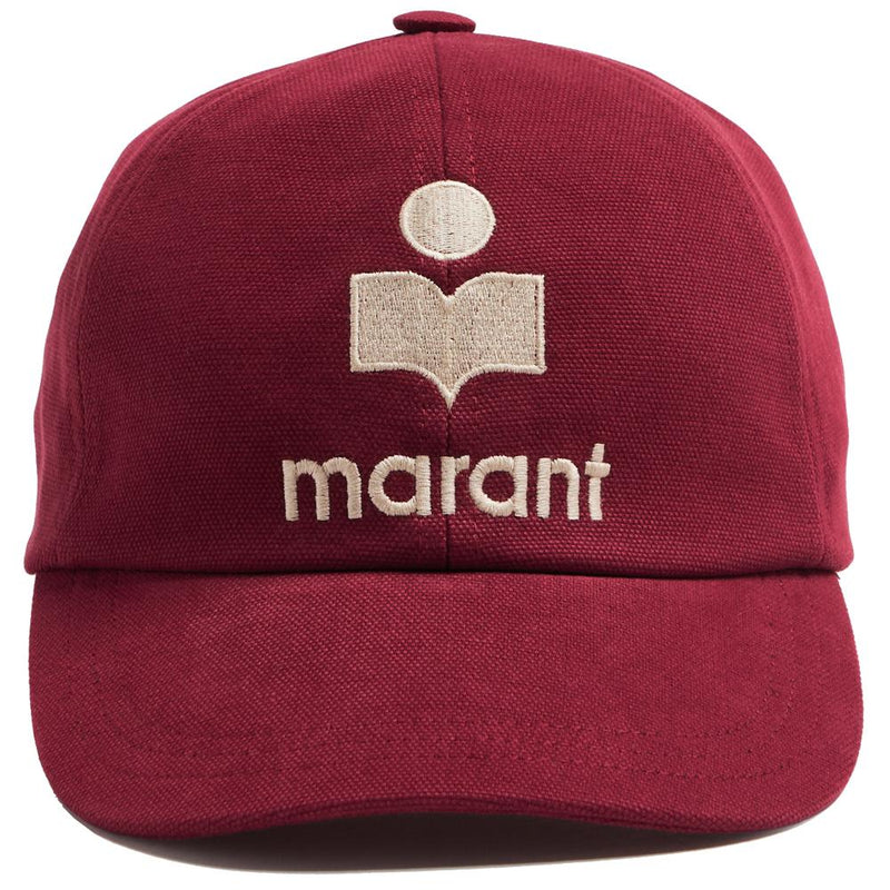 Isabel Marant TYRON Logo Embroidered Cotton Cap Ryec Green