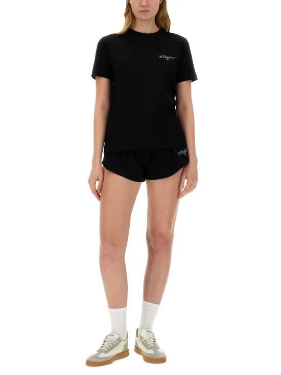 MSGM Black Short Sleeve T-Shirt 3641MDM54024700299