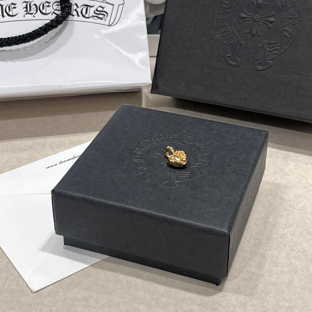 Chrome Hearts CH Heart Mini Charm 22K Gold Necklace/Pendant