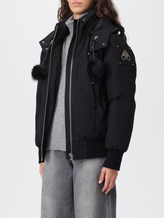 Moose Knuckles Original Debbie Shearling Trim Bomber Jac M35LB002S 305 BLACK DOM