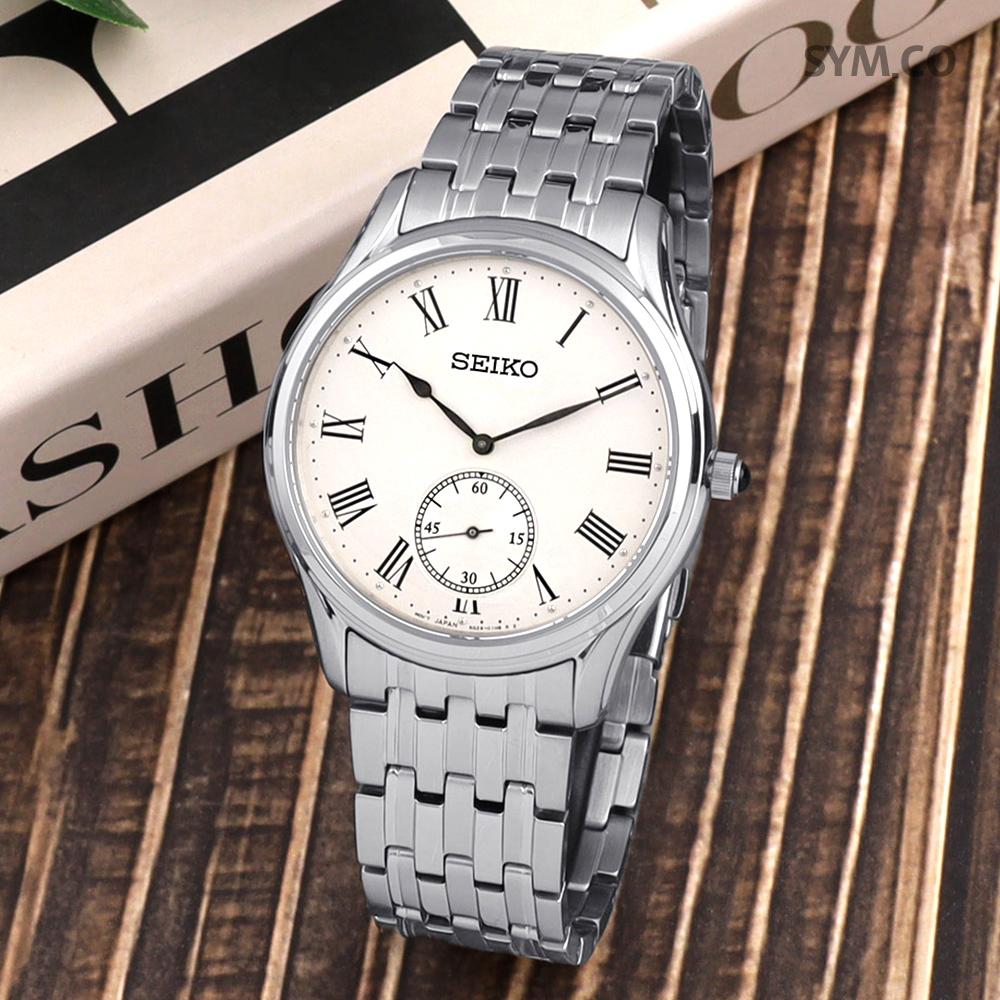 Seiko Sapphire Silver White Analog Classic Men’s Metal Watch SRK047 P1
