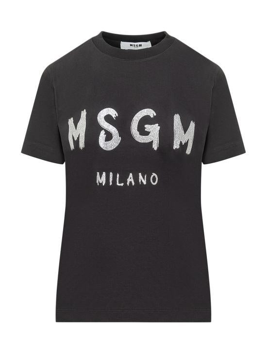 MSGM Black Short Sleeve T-Shirt Women’s 3441MDM510 G23700299