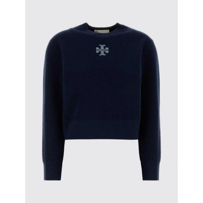 Tory Burch Women's Logo Crewneck Knit Sweater 180662 403