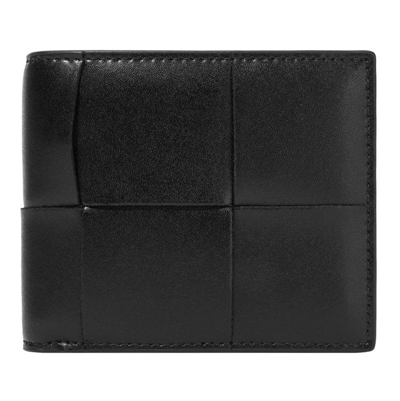 Bottega Veneta Cassette Black Leather Bifold Wallet Unisex