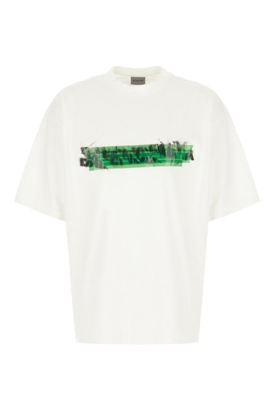BALENCIAGA Men's White Short Sleeve T-Shirt