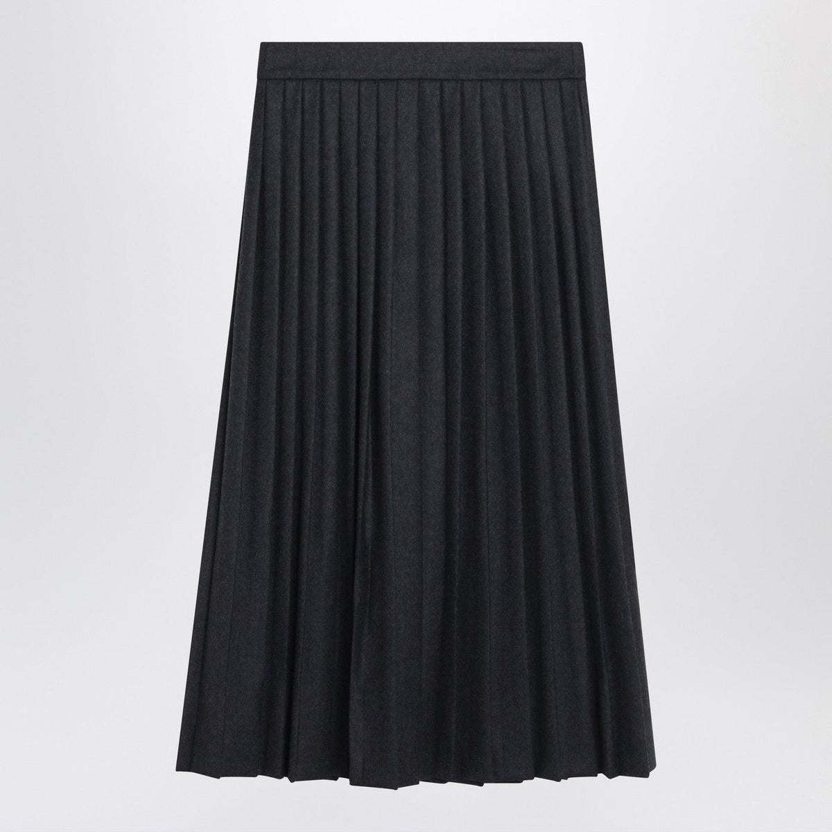 PRADA Black Wool Long Skirt