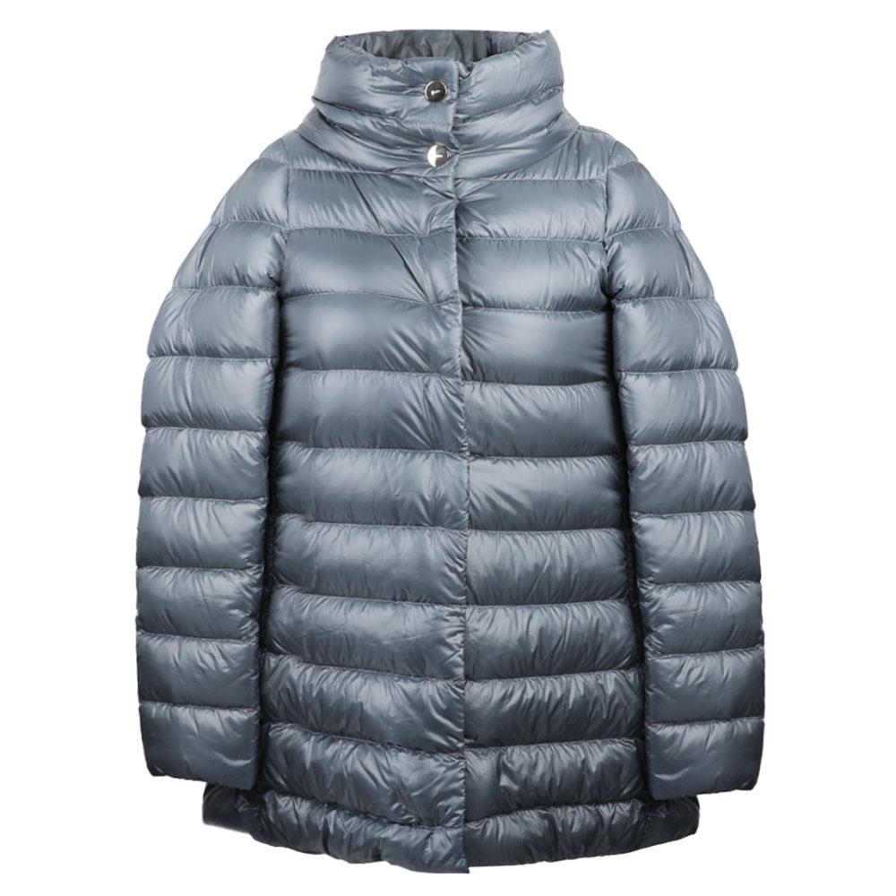 Herno Amelia High Neck Long Down Puffer Coat Black PI0505 DIC 12017Z 9002