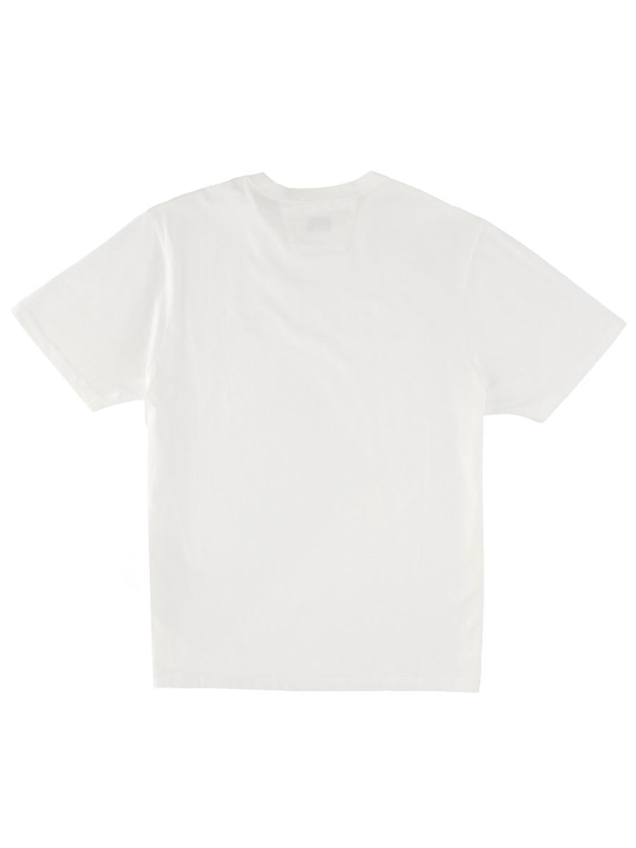 CP Company White Cotton Short Sleeve T-Shirt for Men