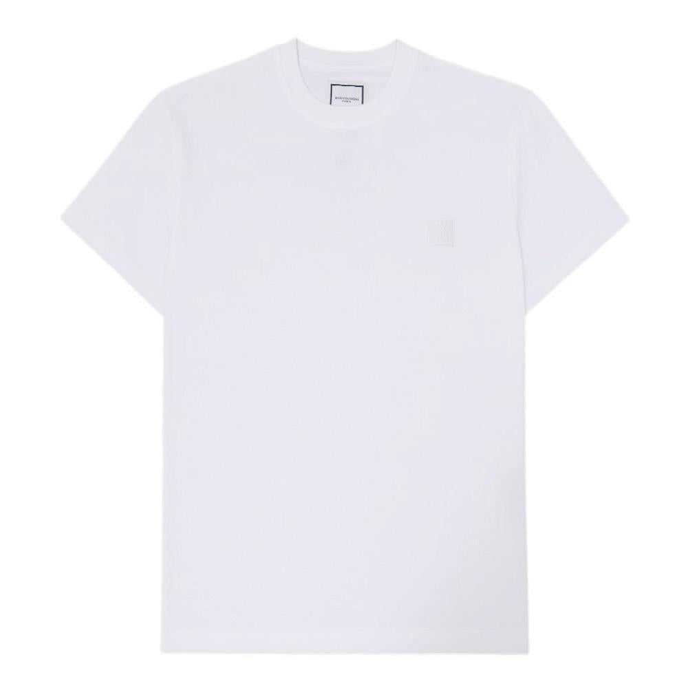 WOOYOUNGMI Back Logo Men’s Short Sleeve T-Shirt White Cotton