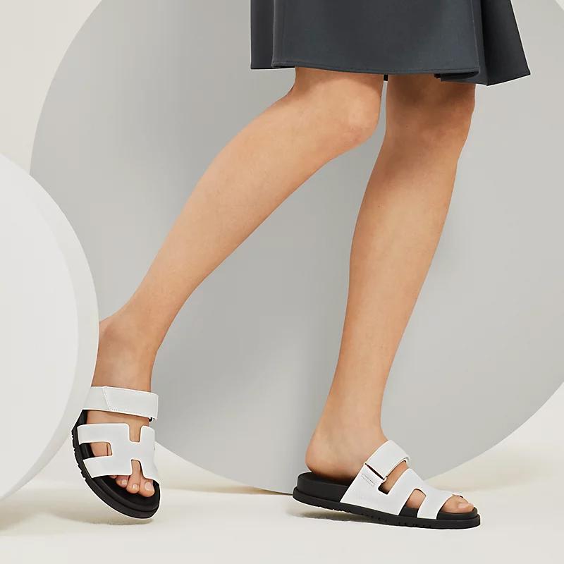 HERMES Chypre Sandals Classic White Women’s Sandals