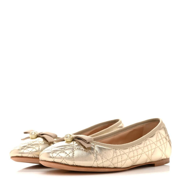 DIOR Metallic Women’s Ballerina Flat Shoes