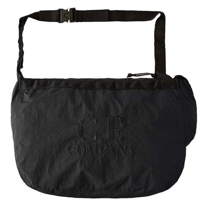CP Company Plain Paper-Touch Shoulder Bag Crossbody Black