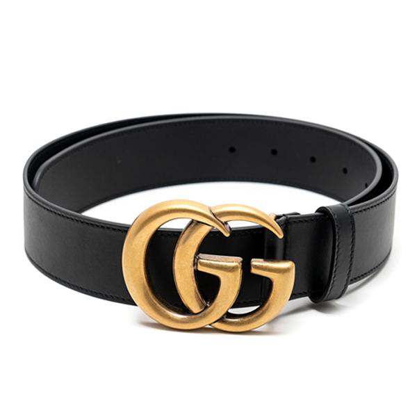 GUCCI Wide Leather Belt Black