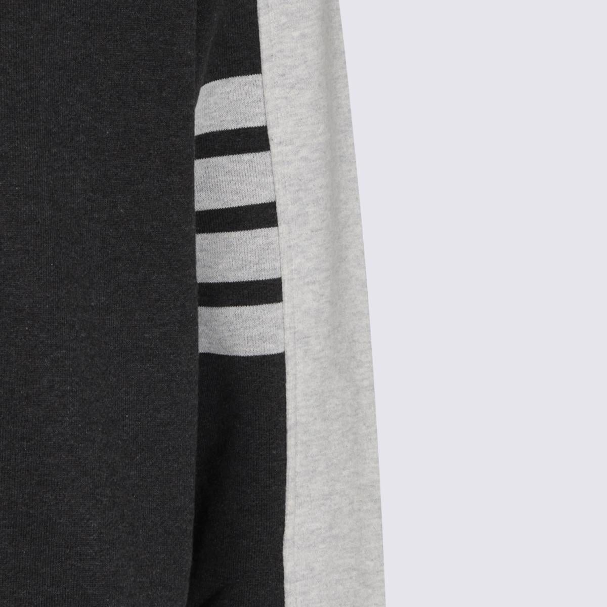 THOM BROWNE Gray Hooded Sweatshirt for Men