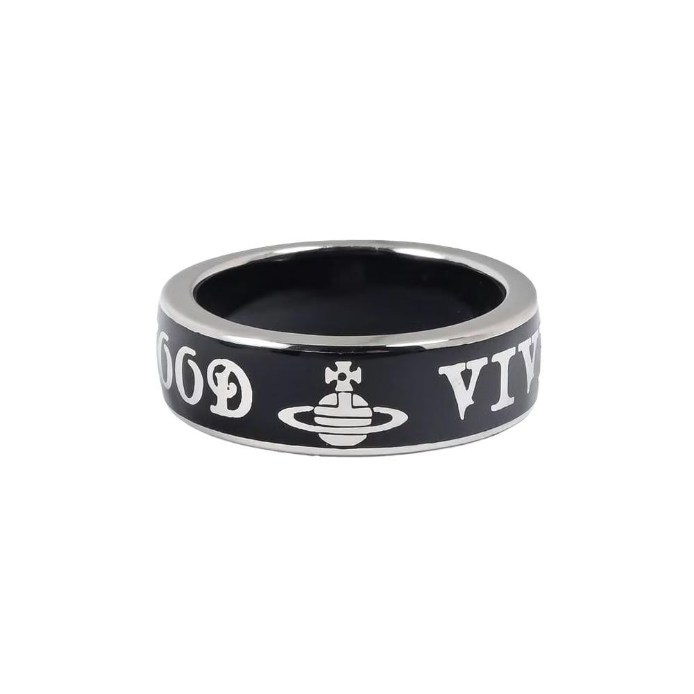 Vivienne Westwood Black Conduit Street Ring 6404017G 01P107 P107