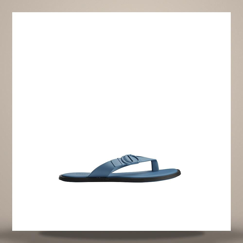 DIOR Light Blue Rubber D-Rivage Platform Sandals 3SA152ACGH507