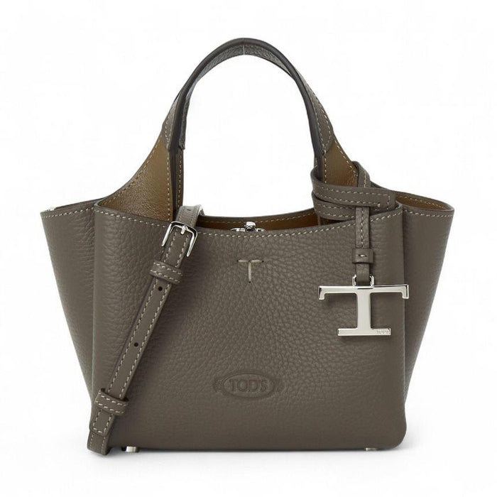 Tods Micro Leather Top Handle Tote Bag for Women