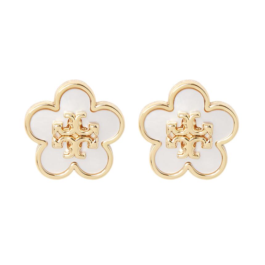 Tory Burch Kira Flower Earrings Gold-Tone Jewelry