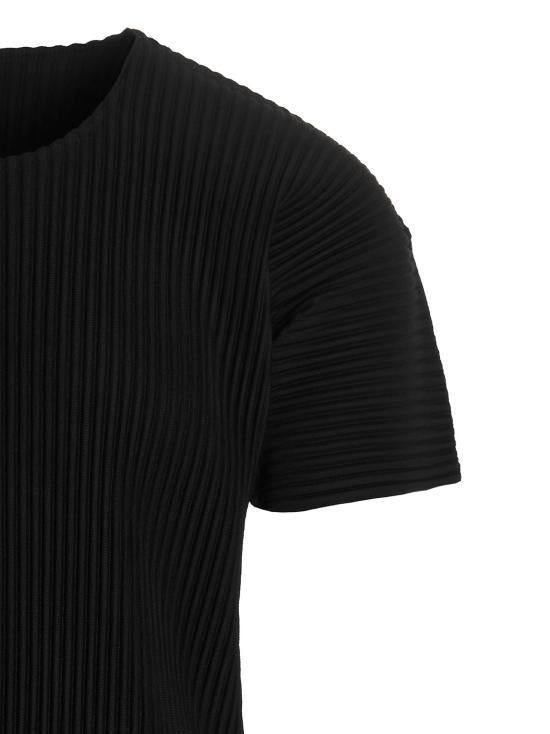 Issey Miyake Homme Plissé Black Short Sleeve T-Shirt HP57JK52015