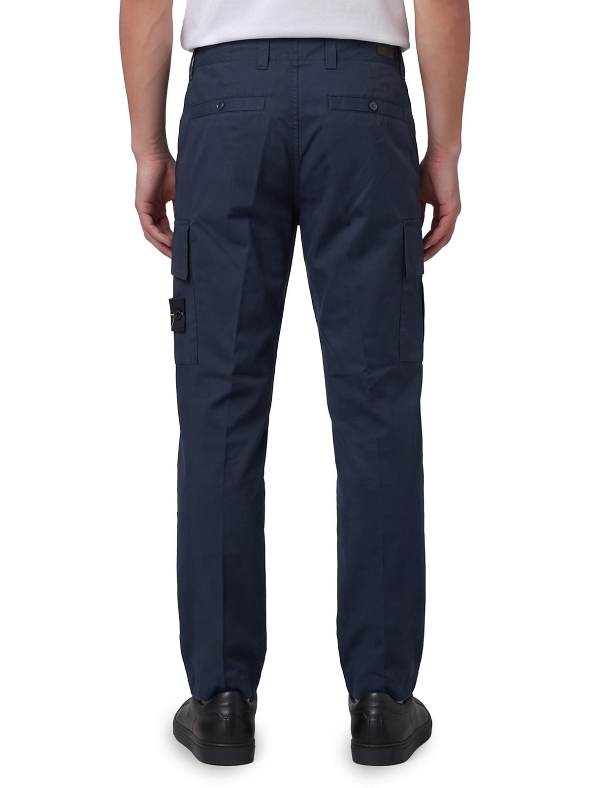 STONE ISLAND Black Cotton Cargo Pants